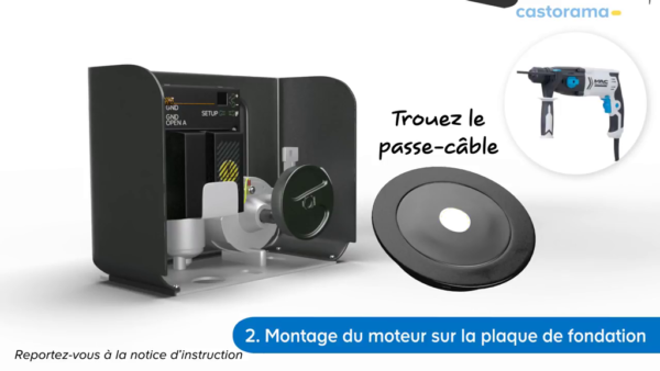 Motorisation à crémaillère